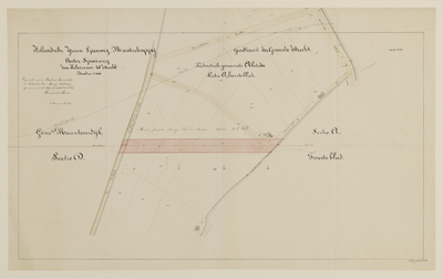 216592 Kadastraal uittreksel van de gemeente Abstede, sectie A eerste blad, te Utrecht, het terrein tussen de Ezelsdijk ...